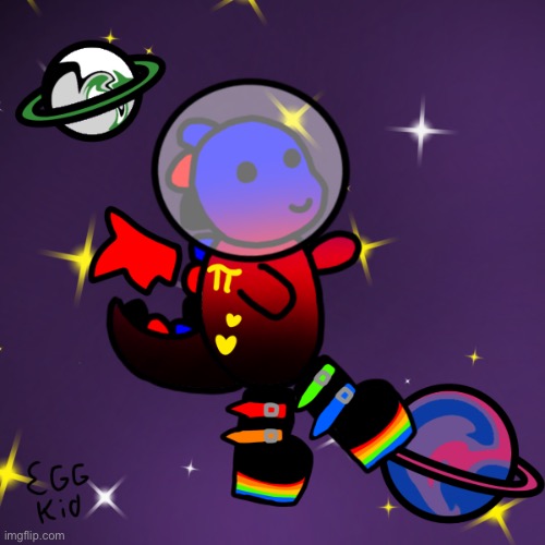 Pride space dino picrew | image tagged in lgbtq,picrew | made w/ Imgflip meme maker