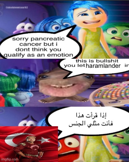 sorry pancreatic cancer but I don’t think you qualify as an emot | haramlander; إذا قرأت هذا فأنت مثلي الجنس | image tagged in sorry pancreatic cancer but i don t think you qualify as an emot | made w/ Imgflip meme maker