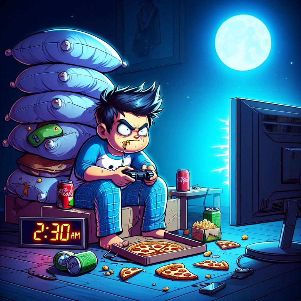 Gamin all night Blank Meme Template