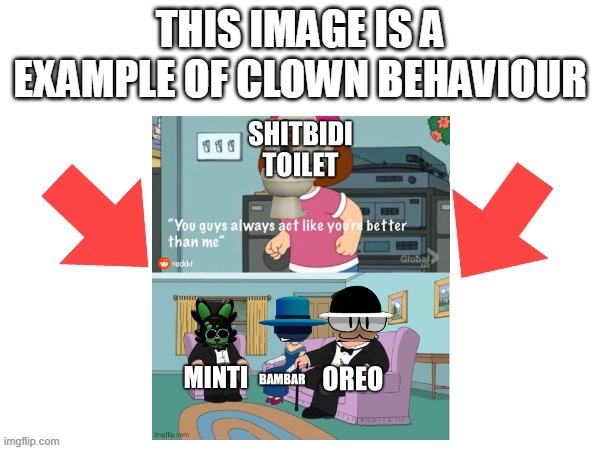 This image is a example of clown behaviour | image tagged in this image is a example of clown behaviour | made w/ Imgflip meme maker