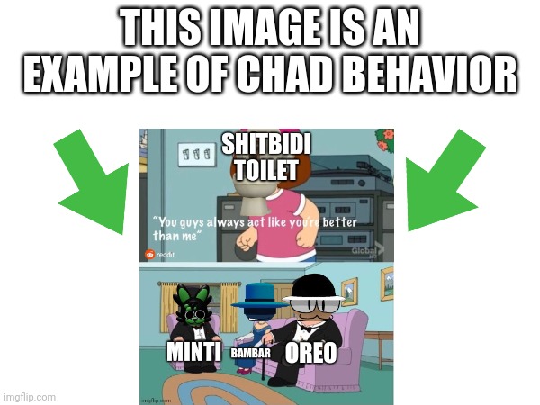 image tagged in this image is an example of chad behavior | made w/ Imgflip meme maker