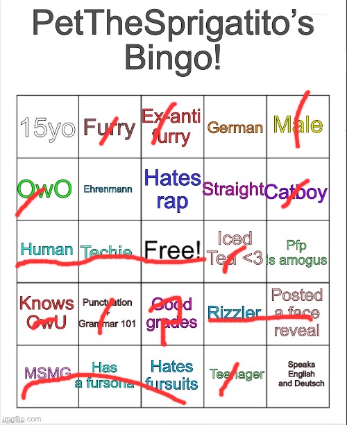 PetTheSprigatito’s bingo! | image tagged in petthesprigatito s bingo | made w/ Imgflip meme maker