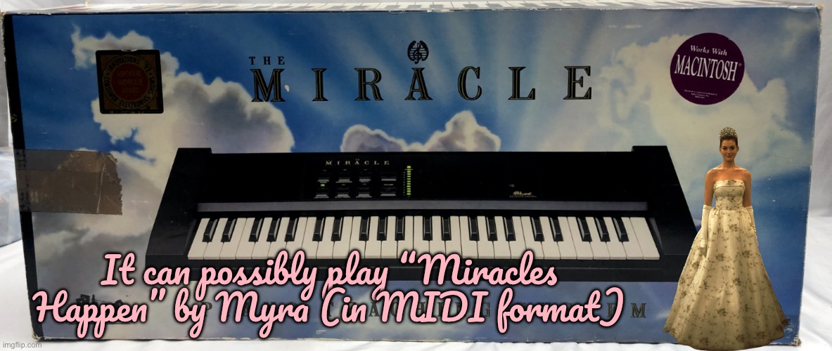 The Miracle Piano Teaching System | It can possibly play “Miracles Happen” by Myra (in MIDI format) | image tagged in video games,princess,disney princess,pretty girl,gorgeous,music | made w/ Imgflip meme maker