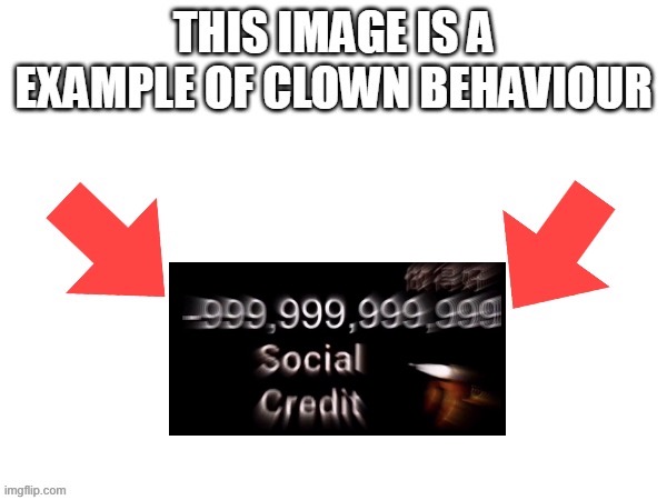 image tagged in this image is a example of clown behaviour | made w/ Imgflip meme maker