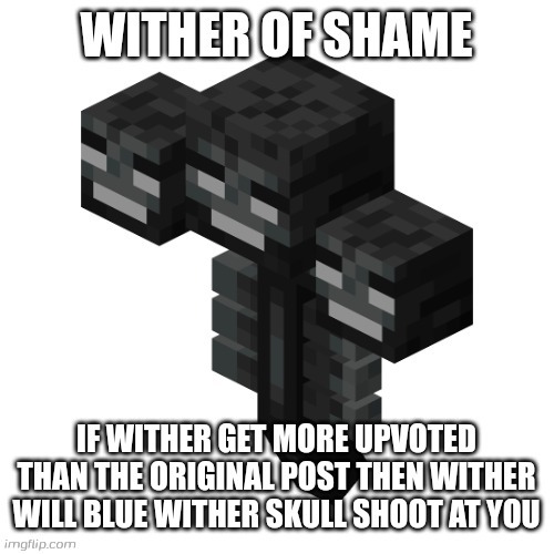 Wither of shame | image tagged in wither of shame | made w/ Imgflip meme maker