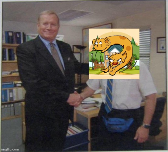 the office handshake | image tagged in the office handshake | made w/ Imgflip meme maker