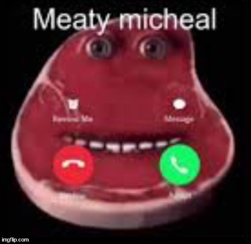 Accept the call | image tagged in meaty micheal | made w/ Imgflip meme maker