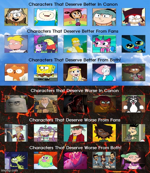 For Better or Worse | image tagged in star vs the forces of evil,steven universe,amphibia,the simpsons,spongebob,unikitty | made w/ Imgflip meme maker