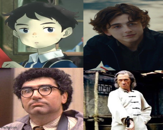 4 movie characters meme | image tagged in movies,420,cinema,anime,billy,films | made w/ Imgflip meme maker