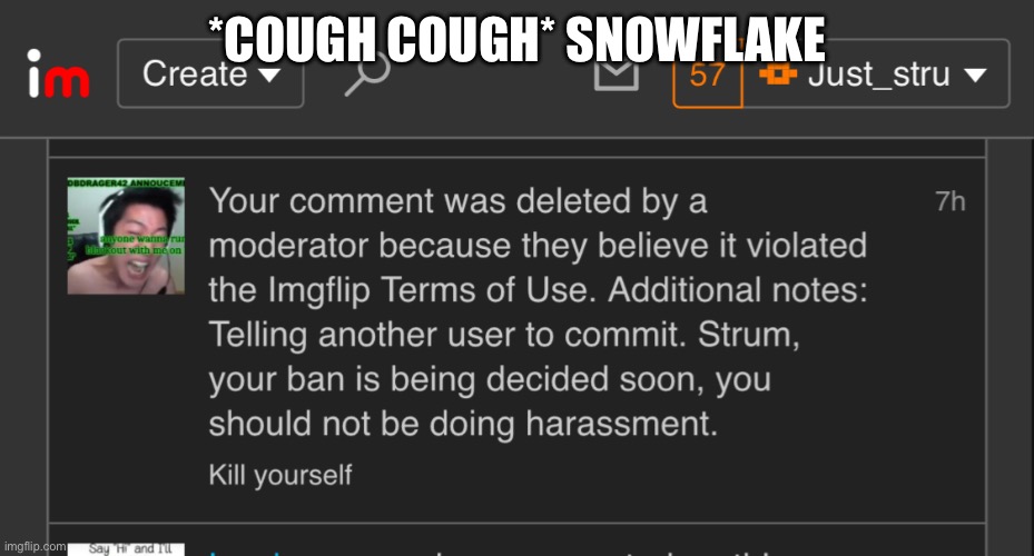 *COUGH COUGH* SNOWFLAKE | made w/ Imgflip meme maker