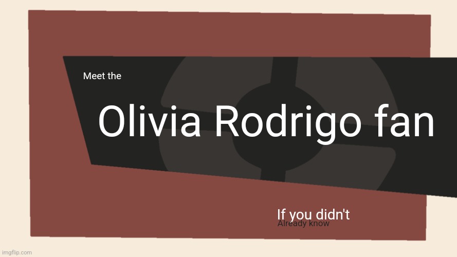 Meet the <Blank> | Olivia Rodrigo fan; Meet the; If you didn't; Already know | image tagged in meet the blank | made w/ Imgflip meme maker