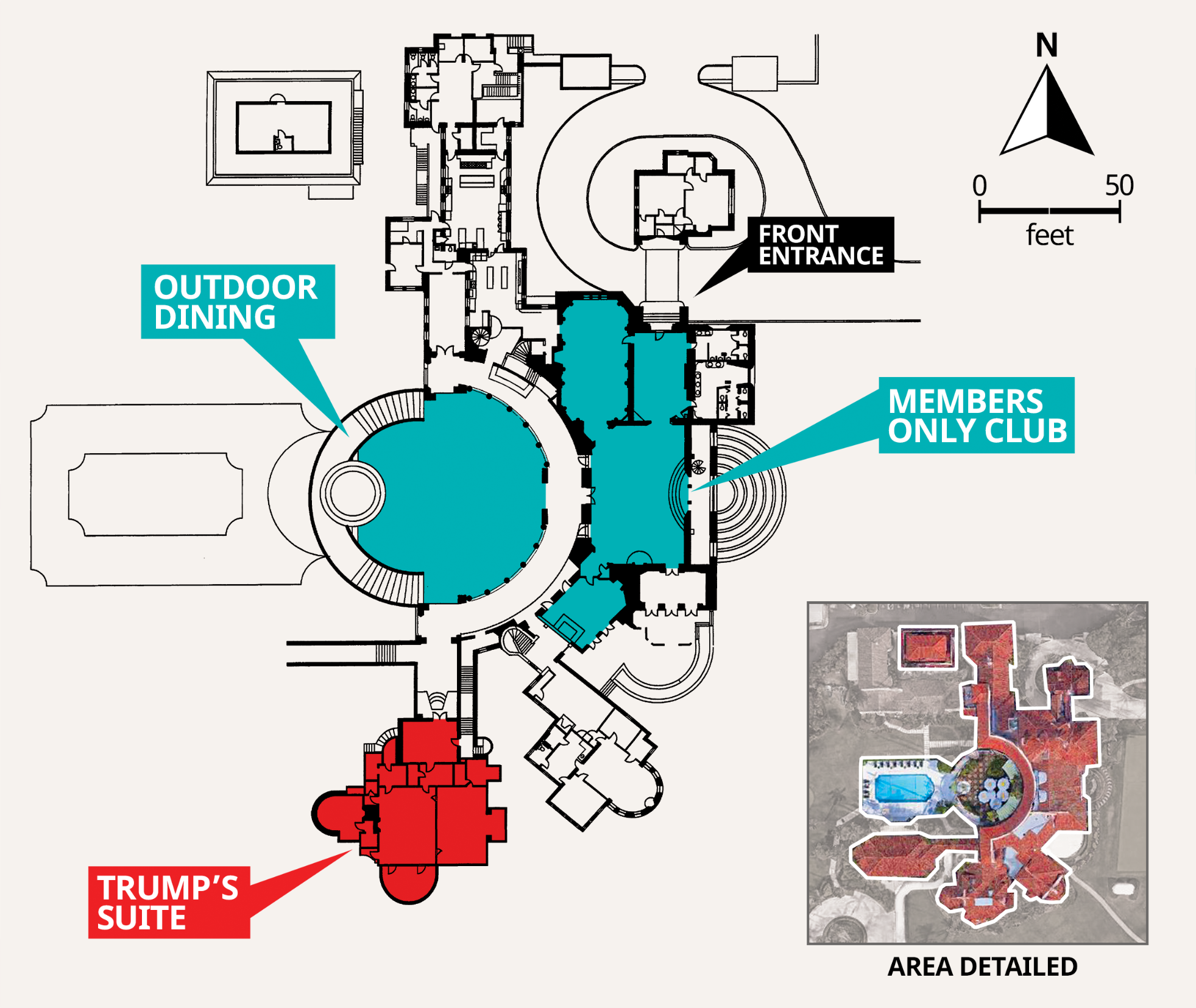 Mar-a-Lago floor plan FBI search Blank Meme Template