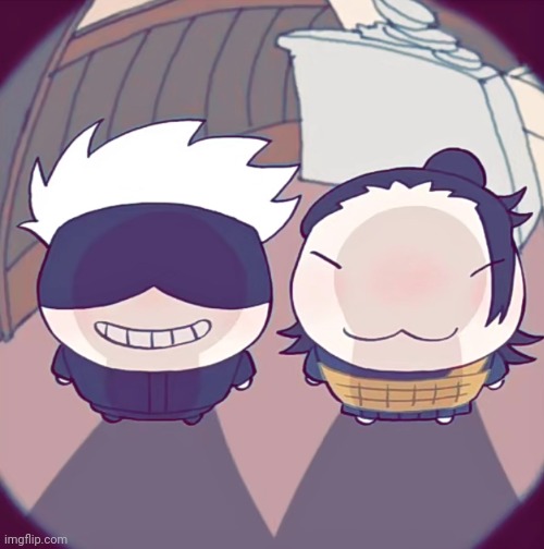 fisheye chibi geto and gojo | image tagged in fisheye chibi geto and gojo | made w/ Imgflip meme maker