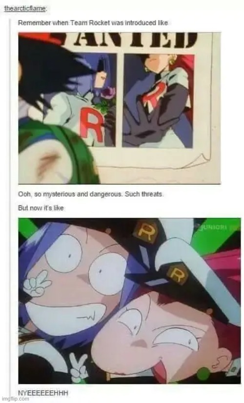 This has gonna be the best weird face clip of the anime | image tagged in team rocket | made w/ Imgflip meme maker