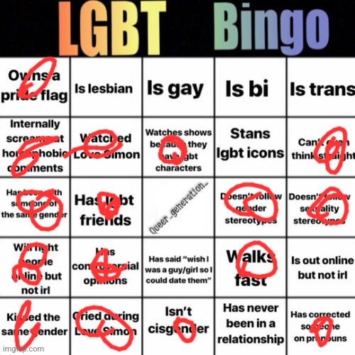 LGBTQ bingo | image tagged in lgbtq bingo | made w/ Imgflip meme maker