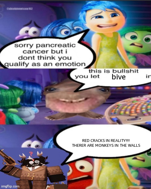 sorry pancreatic cancer but i dont think you qualify as an emotion | made w/ Imgflip meme maker