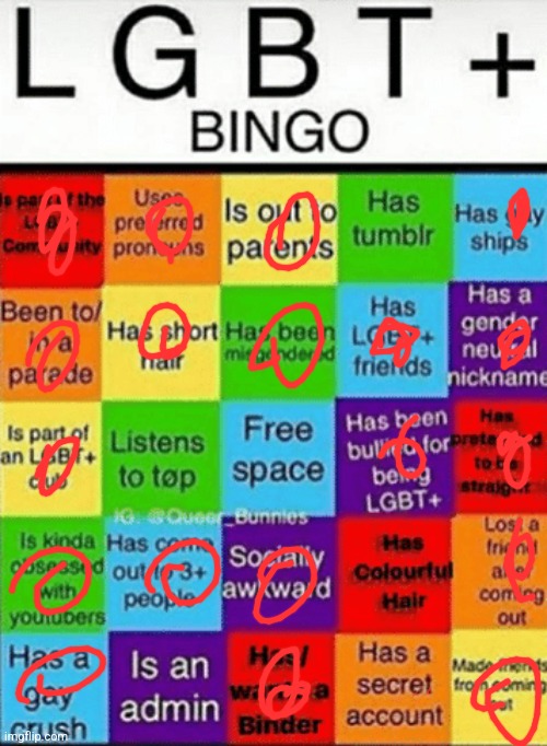 LGBTQ bingo | image tagged in lgbtq bingo | made w/ Imgflip meme maker