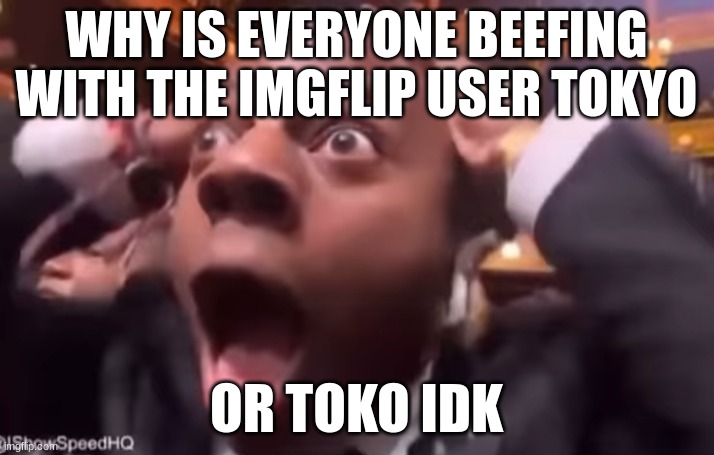 fr fr ong?!?!? | WHY IS EVERYONE BEEFING WITH THE IMGFLIP USER TOKYO; OR TOKO IDK | image tagged in fr fr ong | made w/ Imgflip meme maker