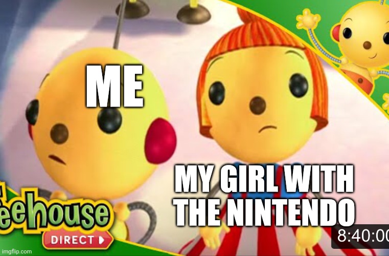 Nollie Pollie ytp | ME; MY GIRL WITH THE NINTENDO | image tagged in olie pollie pi,nintendo switch,girls daughter watching the | made w/ Imgflip meme maker