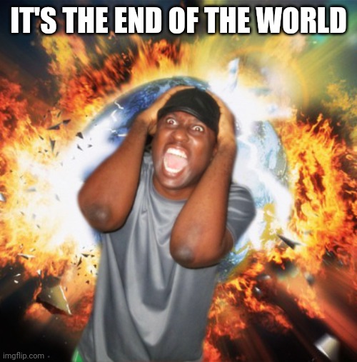 END OF THE WORLD | IT'S THE END OF THE WORLD | image tagged in end of the world | made w/ Imgflip meme maker