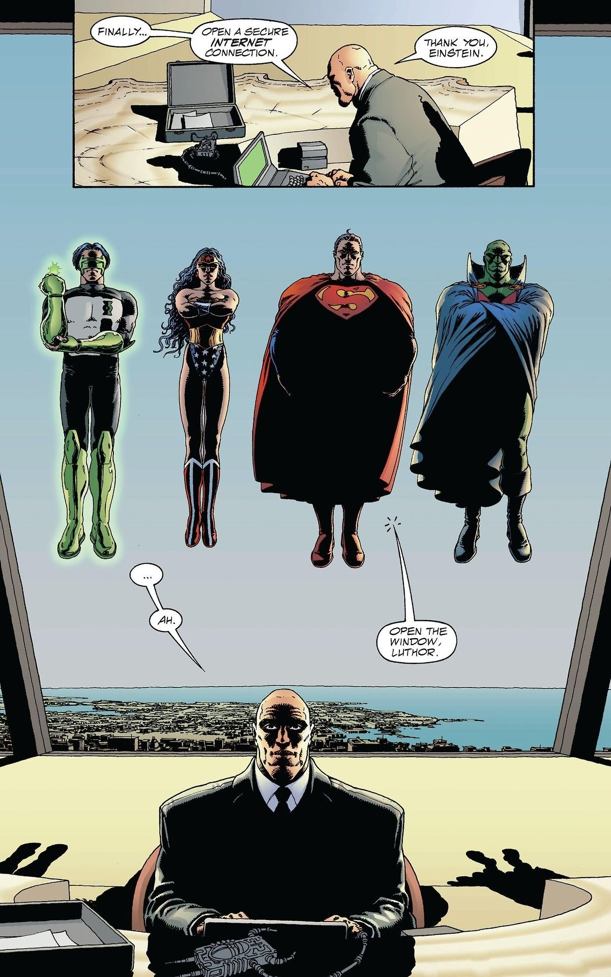 High Quality Lex Luthor Window meme Blank Meme Template