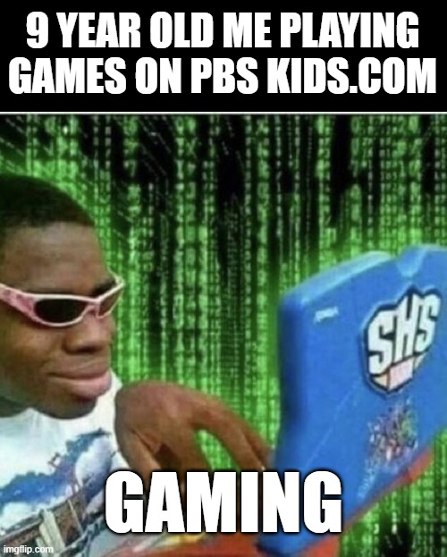 Ryan Beckford | 9 YEAR OLD ME PLAYING GAMES ON PBS KIDS.COM; GAMING | image tagged in ryan beckford | made w/ Imgflip meme maker