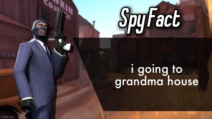 bye chat | i going to grandma house | image tagged in spy fact | made w/ Imgflip meme maker