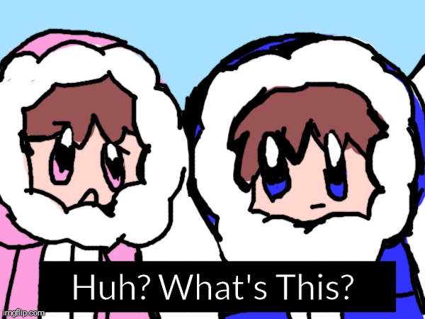 Screenshot From ice Climbers The Animated Seried By Dic From Episode 1 : The Adventure Begins | Huh? What's This? | image tagged in ice climbers,popo and nana,n circle,dic,fake screenshot | made w/ Imgflip meme maker