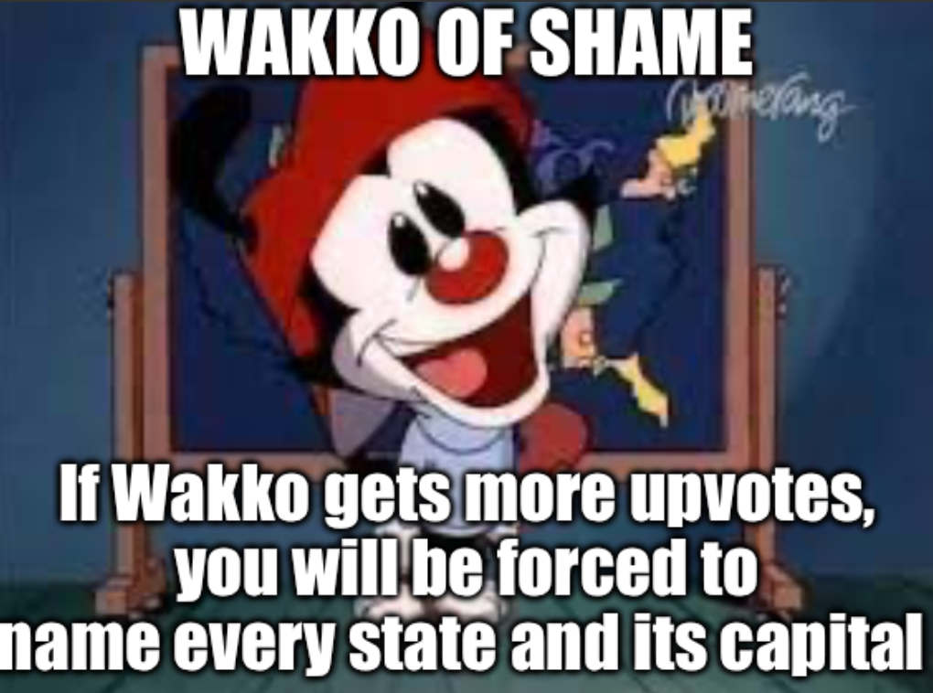 Wakko of Shame Blank Meme Template