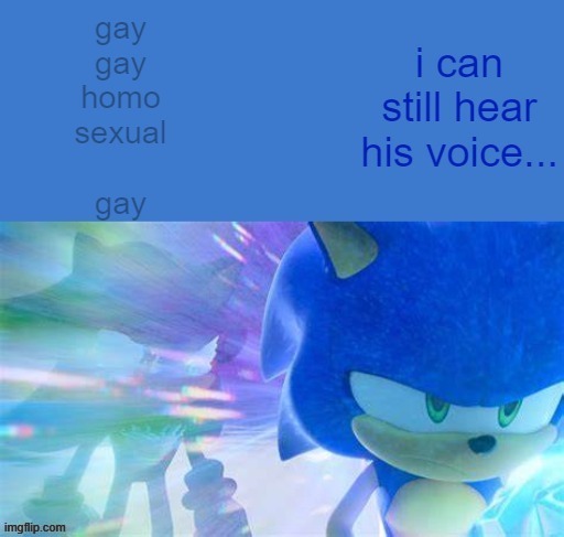 just the meme itself | image tagged in sonic the hedgehog,shadow the hedgehog | made w/ Imgflip meme maker