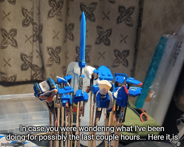 All I've done is the blue and it STILL took a long time. There was a ton of blue. | In case you were wondering what I've been doing for possibly the last couple hours... Here it is | made w/ Imgflip meme maker