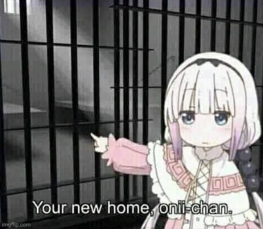 Kanna pointing at jail cell | image tagged in kanna pointing at jail cell | made w/ Imgflip meme maker