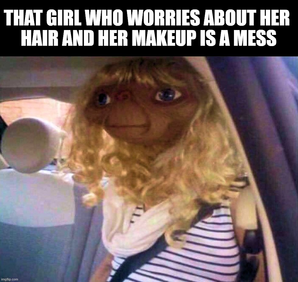 Walking disaster | THAT GIRL WHO WORRIES ABOUT HER 
HAIR AND HER MAKEUP IS A MESS | image tagged in disaster girl | made w/ Imgflip meme maker