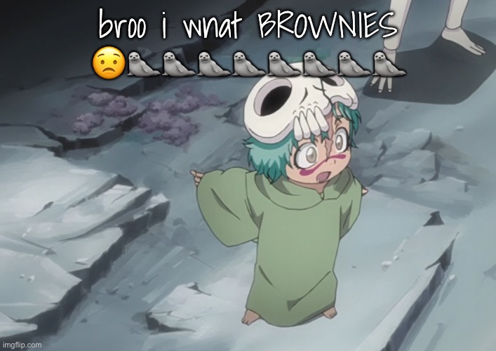 nel | broo i wnat BROWNIES 😟🦭🦭🦭🦭🦭🦭🦭🦭 | image tagged in nel | made w/ Imgflip meme maker