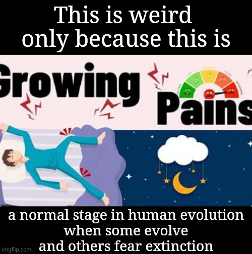 We will not be mired. | This is weird 
only because this is; a normal stage in human evolution
when some evolve
and others fear extinction | image tagged in evolution,extinction,so true memes,survival,ultra instinct,faith in humanity | made w/ Imgflip meme maker