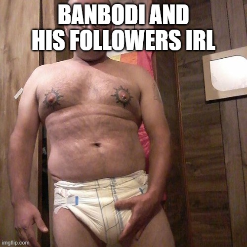 Man child with no life | BANBODI AND HIS FOLLOWERS IRL | image tagged in man child with no life | made w/ Imgflip meme maker