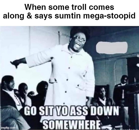 troll reply | When some troll comes along & says sumtin mega-stoopid | image tagged in comment,trolling | made w/ Imgflip meme maker