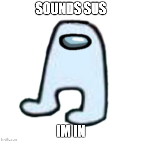 AMOGUS | SOUNDS SUS IM IN | image tagged in amogus | made w/ Imgflip meme maker