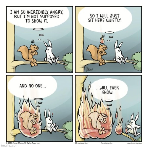 Bottling up anger | image tagged in animals,animal,anger,fire,comics/cartoons,comics | made w/ Imgflip meme maker