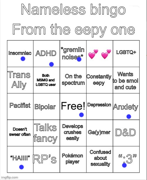 DRTLK | image tagged in nameless bingo | made w/ Imgflip meme maker