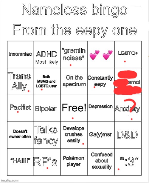 Nameless bingo | Most likely | image tagged in nameless bingo | made w/ Imgflip meme maker