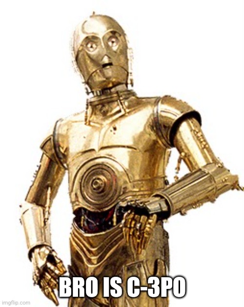 C-3PO | BRO IS C-3PO | image tagged in c-3po | made w/ Imgflip meme maker