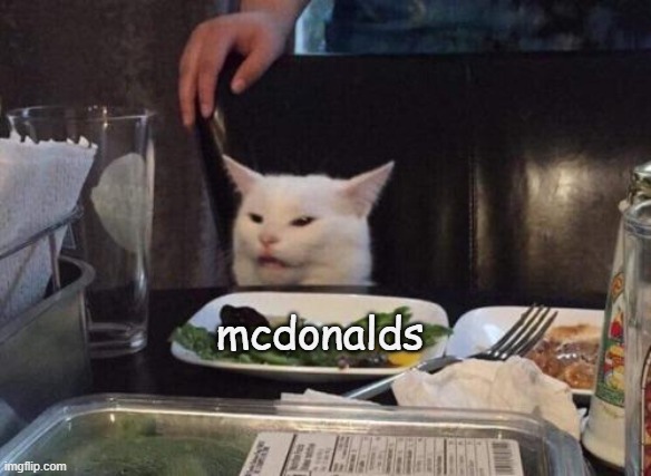 Salad cat | mcdonalds | image tagged in salad cat | made w/ Imgflip meme maker