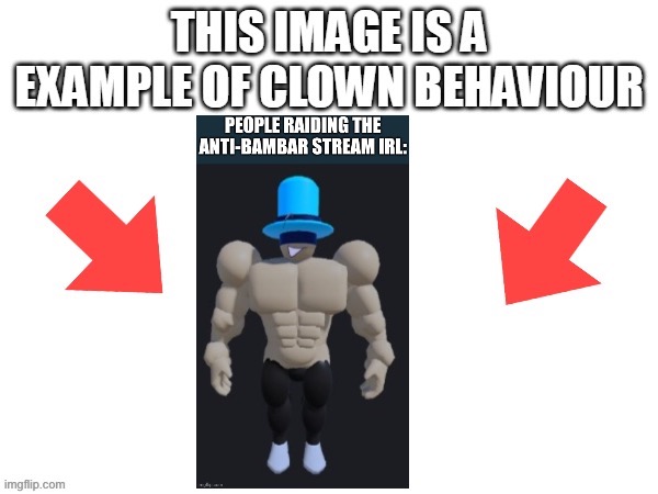 This image is a example of clown behaviour | image tagged in this image is a example of clown behaviour | made w/ Imgflip meme maker