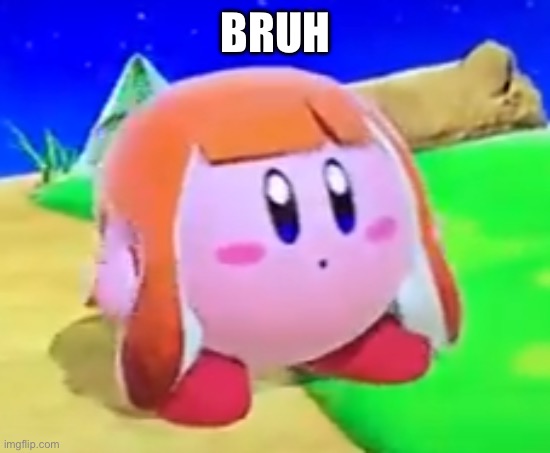Inkling Kirby | BRUH | image tagged in inkling kirby | made w/ Imgflip meme maker