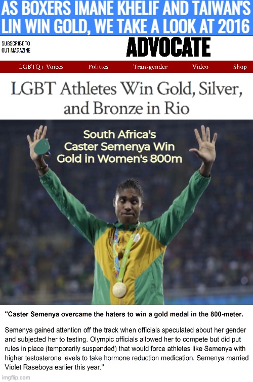 Rules? Sounds outdated eh? Sarcasm... | South Africa's Caster Semenya Win Gold in Women's 800m | image tagged in olympics,2016 olympics,lgbtq,sports | made w/ Imgflip meme maker