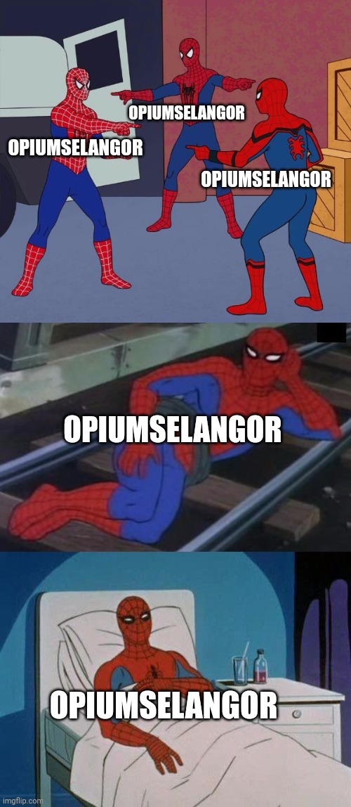 SOMEBODY USE MY TEMP PLSSS | OPIUMSELANGOR; OPIUMSELANGOR; OPIUMSELANGOR; OPIUMSELANGOR; OPIUMSELANGOR | image tagged in spiderman x5 | made w/ Imgflip meme maker