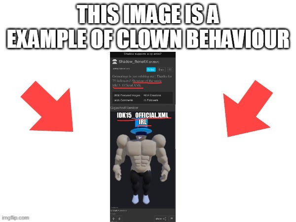 I don't mean the funny meaning, I mean the dumb meaning. | image tagged in this image is a example of clown behaviour | made w/ Imgflip meme maker