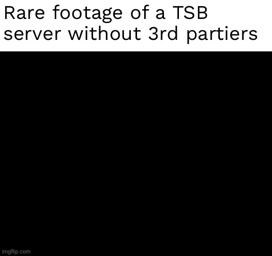 Rare footage of a TSB server without 3rd partiers | made w/ Imgflip meme maker