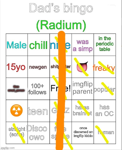 Radium’s bingo | likes smart_person | image tagged in radium s bingo | made w/ Imgflip meme maker